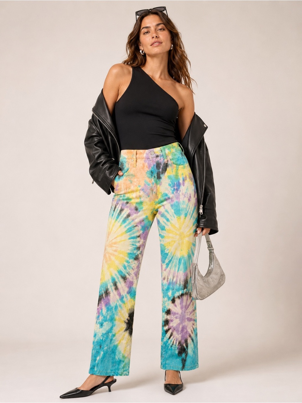 MOTHER Superior "The Tripper" High-Rise Crop Jeans in 'Swirling Secrets' Size 29